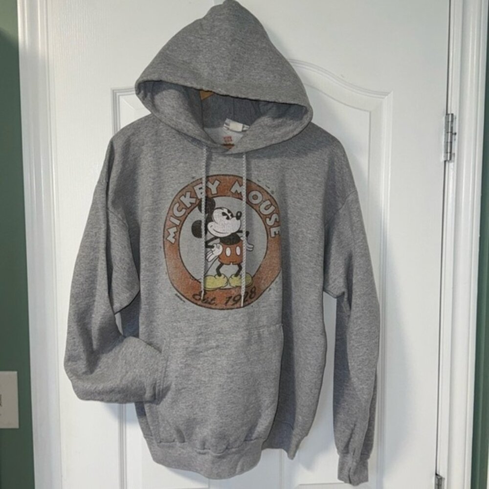 Vintage Disney Parks Mickey Mouse gray hoodie